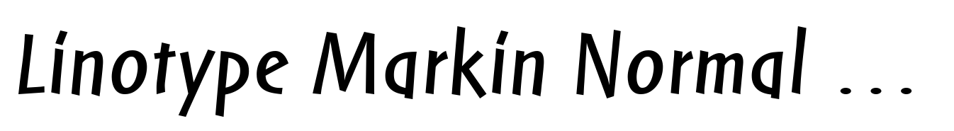 Linotype Markin Normal Italic